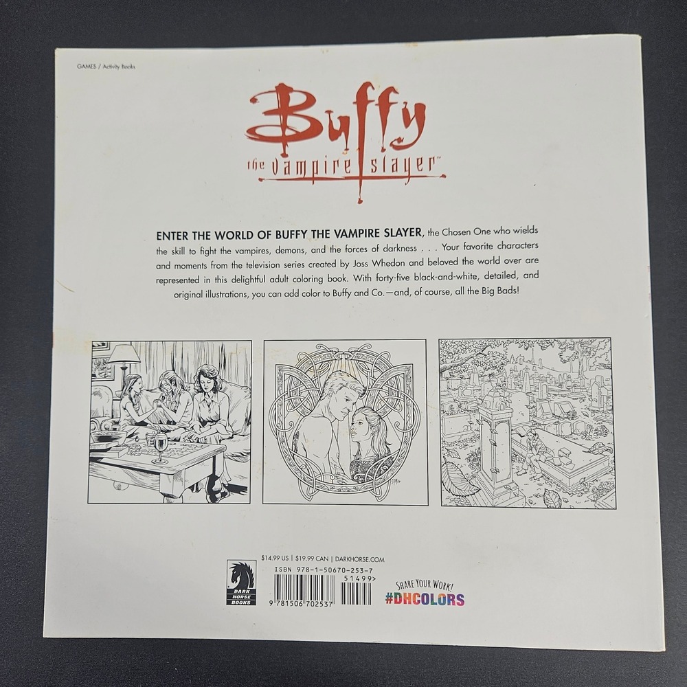 Buffy the Vampire Slayer Adult Coloring Book Dark Horse Books First Edition 2016 - Picture 4 of 15